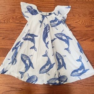 HTF Baby Gap Flowy Whale Print Dress